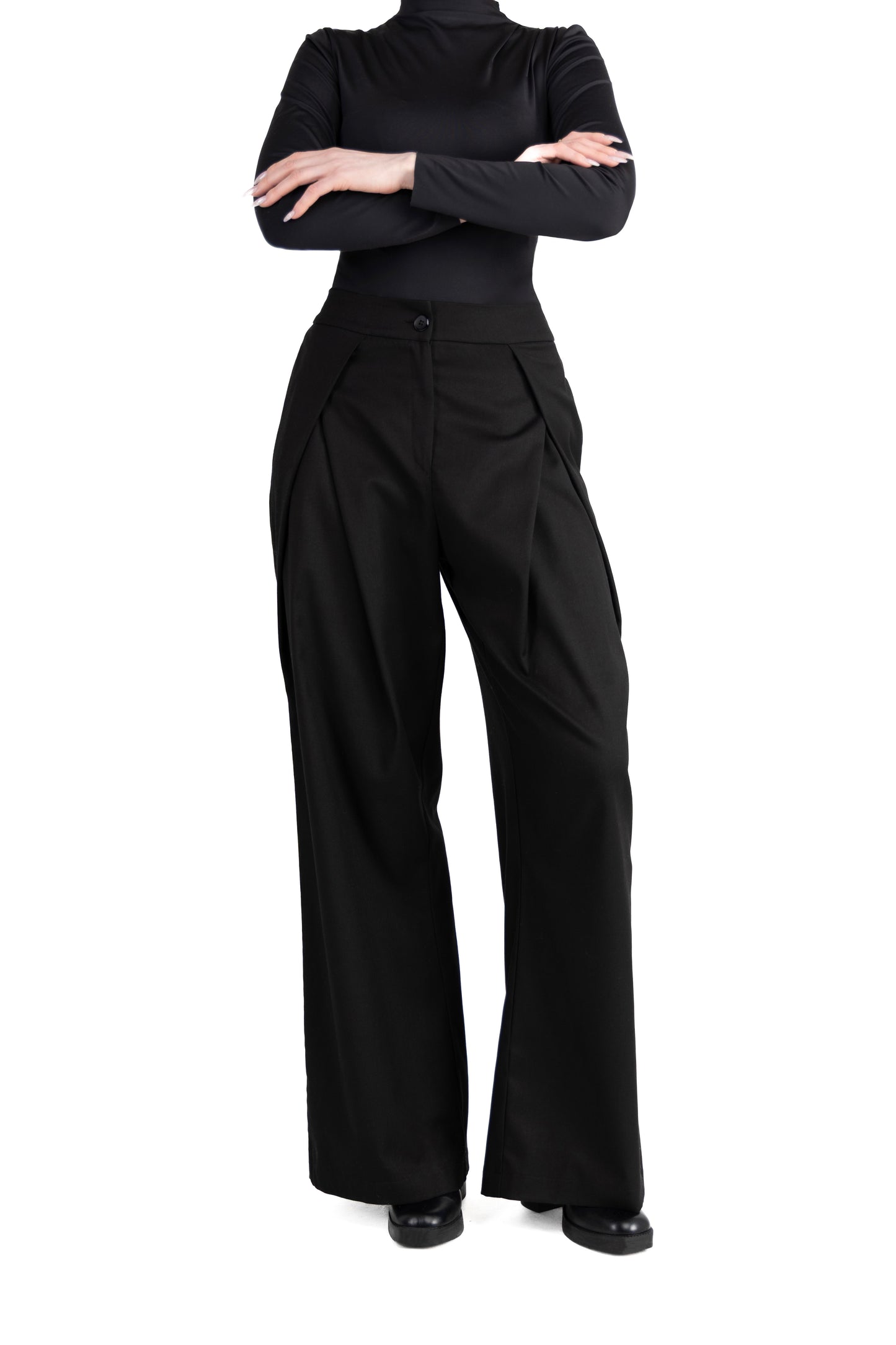 Noir Wool Blend Pants