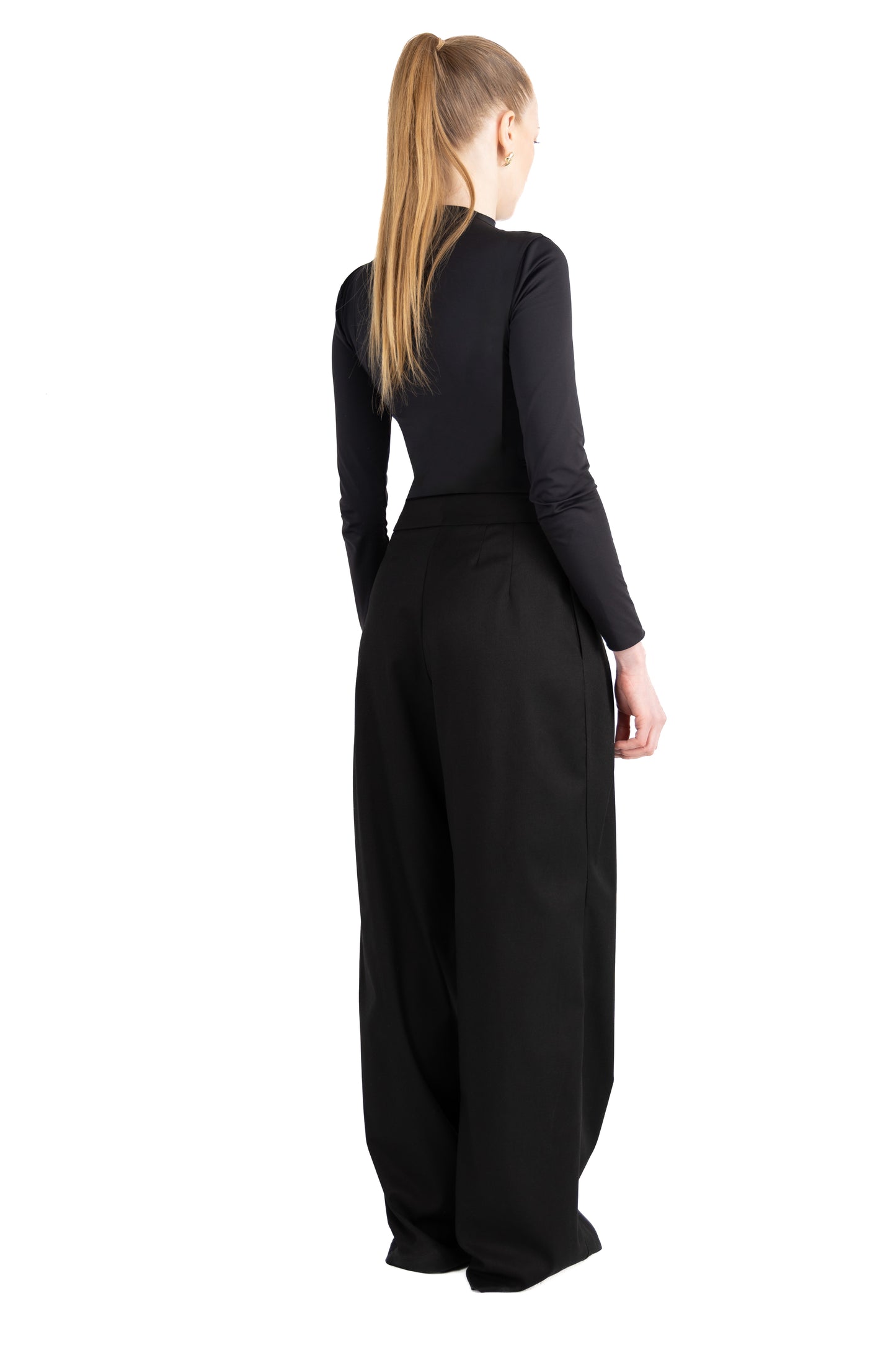 Noir Wool Blend Pants